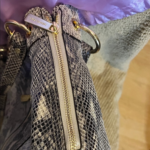 Michael Kors Black and Gray Snake Print Shoulder Bag - Picture 5 of 8